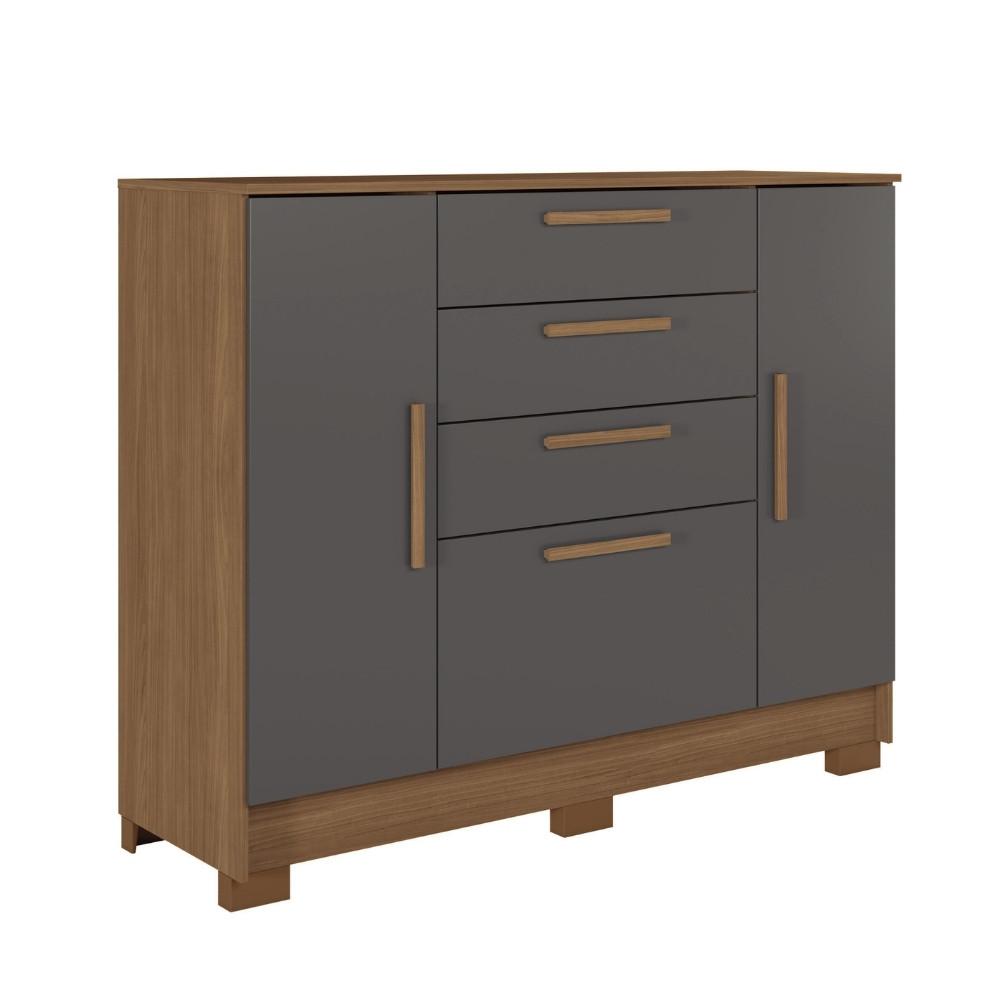 Cômoda 4 Gavetas 2 Portas com Pés Pinhais 2.4 Santos Andirá - 2