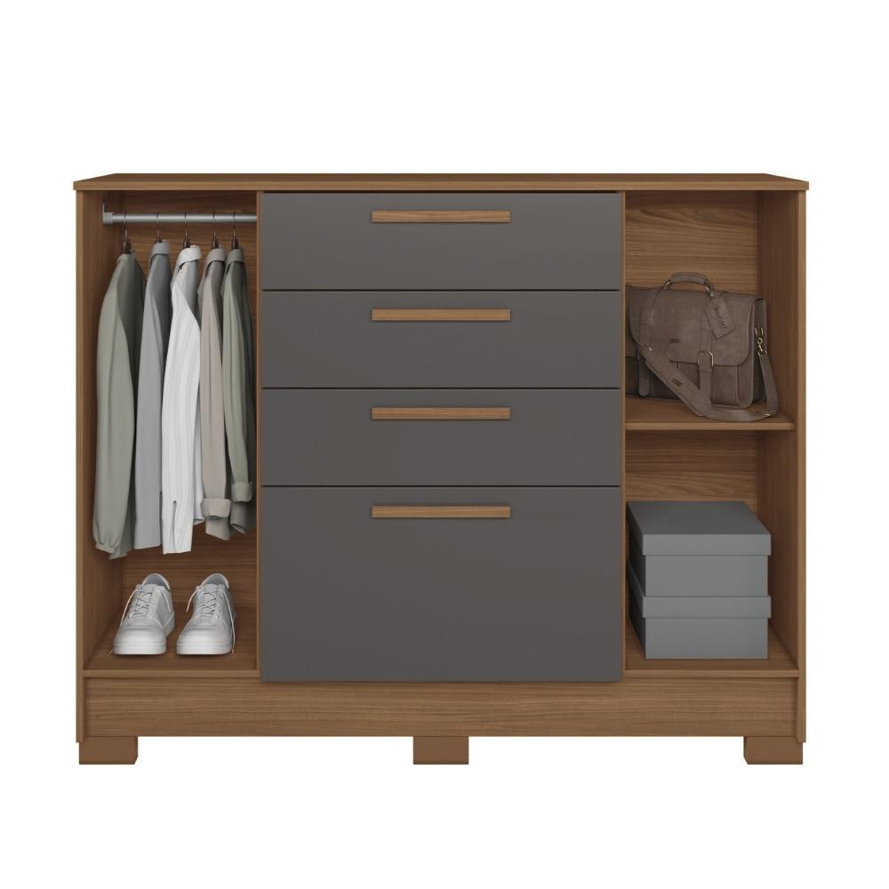 Cômoda 4 Gavetas 2 Portas com Pés Pinhais 2.4 Santos Andirá - 3