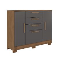 Cômoda 4 Gavetas 2 Portas com Pés Pinhais 2.4 Santos Andirá - 2