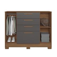 Cômoda 4 Gavetas 2 Portas com Pés Pinhais 2.4 Santos Andirá - 3