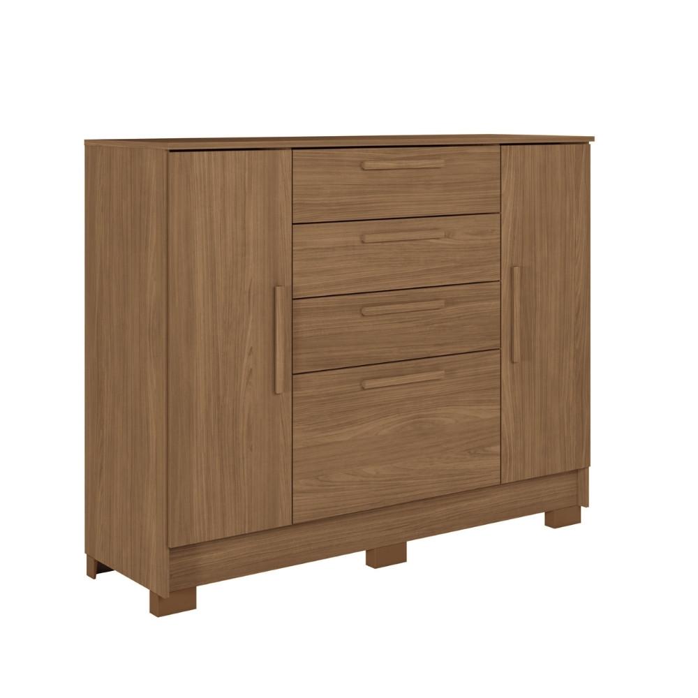 Cômoda 4 Gavetas 2 Portas com Pés Pinhais 2.4 Santos Andirá - 2