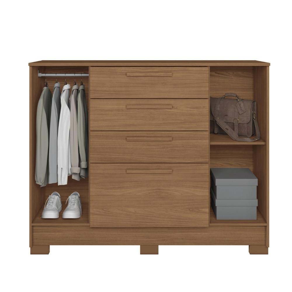 Cômoda 4 Gavetas 2 Portas com Pés Pinhais 2.4 Santos Andirá - 3