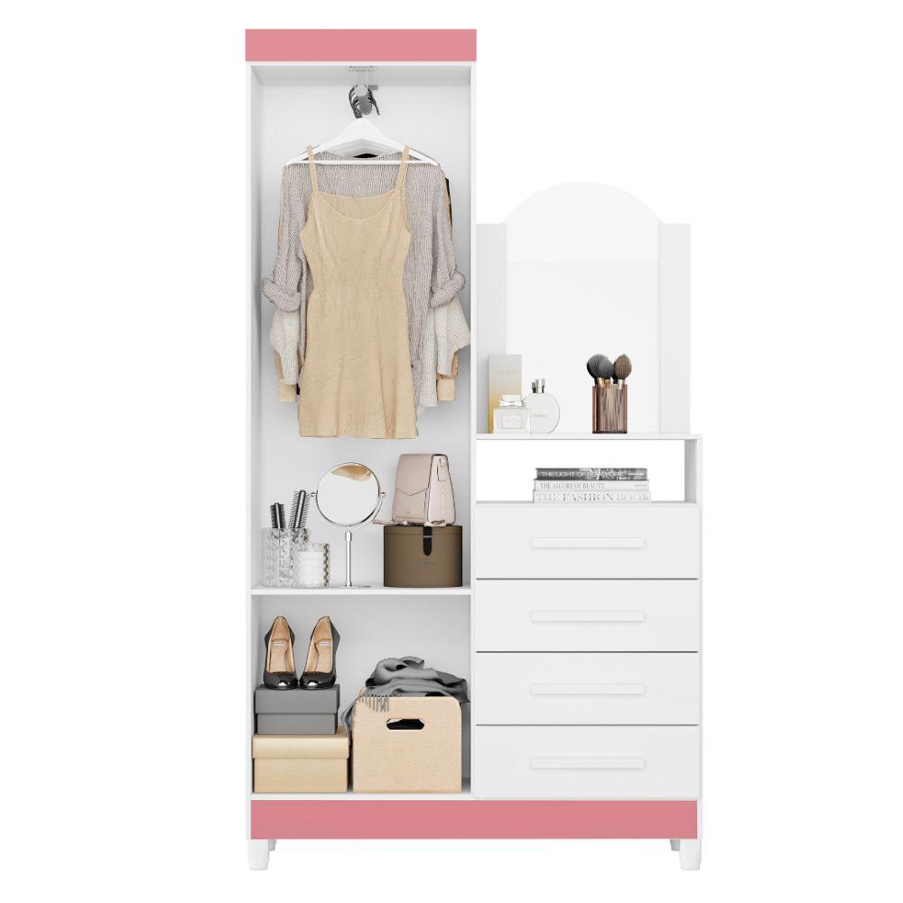 Cômoda Penteadeira 4 Gavetas com Espelho Flex Capri Damulti - 4