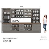 Cozinha Modulada 6 Peças com Tampo Americana Henn