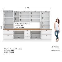 Cozinha Modulada 6 Peças com Tampo Americana Henn