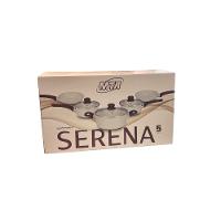 Jogo de Panelas MTA Cerâmica Serena 5 Peças Tampo de Vidro - 5