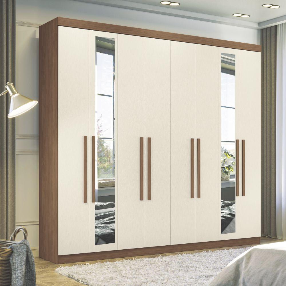 Guarda Roupa Casal com Espelho 8 Portas Master New 8.4 Santos Andirá - 1