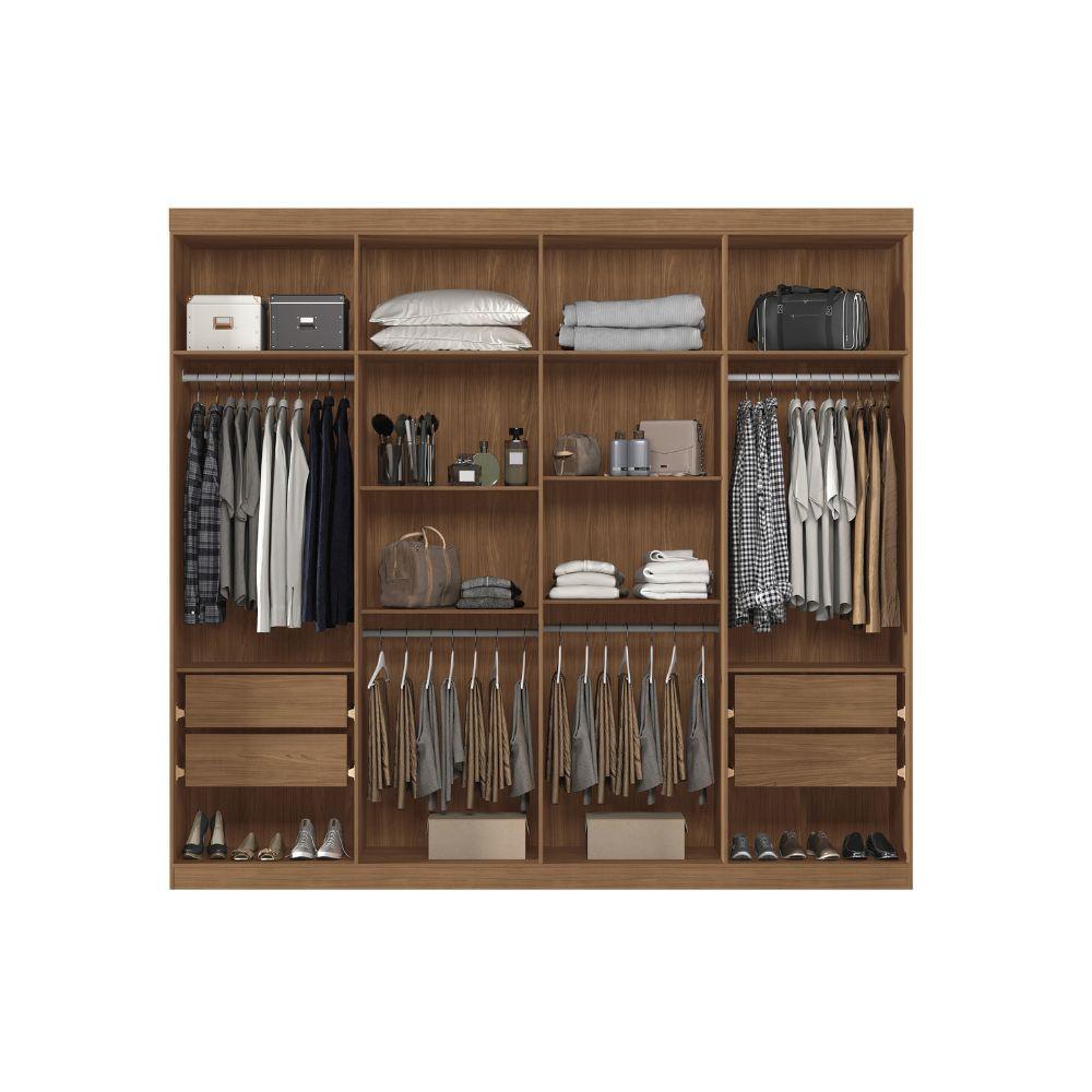 Guarda Roupa Casal com Espelho 8 Portas Master New 8.4 Santos Andirá - 3