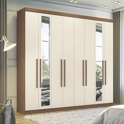 Guarda Roupa Casal com Espelho 8 Portas Master New 8.4 Santos Andirá