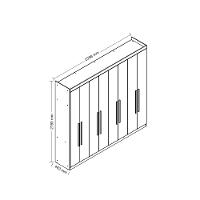 Guarda Roupa Casal com Espelho 8 Portas Master New 8.4 Santos Andirá