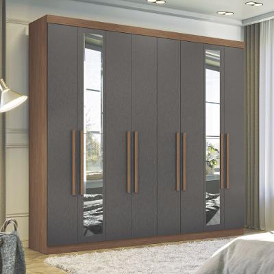 Guarda Roupa Casal com Espelho 8 Portas Master New 8.4 Santos Andirá