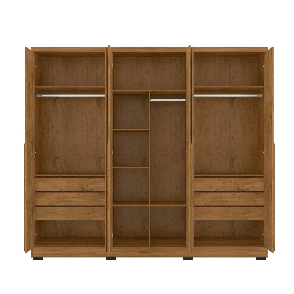 Guarda Roupa Casal com Espelho 6 Portas e Pés Serena Damulti - 5