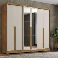 Guarda Roupa Casal com Espelho 6 Portas e Pés Serena Damulti - 1