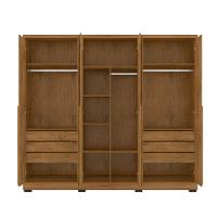 Guarda Roupa Casal com Espelho 6 Portas e Pés Serena Damulti - 5