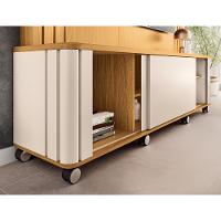 Estante Home Ripada para TV até 70 Polegadas 1 Porta de Correr com Rodízios Trinus HB Móveis