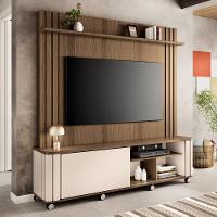 Estante Home Ripada para TV até 70 Polegadas 1 Porta de Correr com Rodízios Trinus HB Móveis - 1