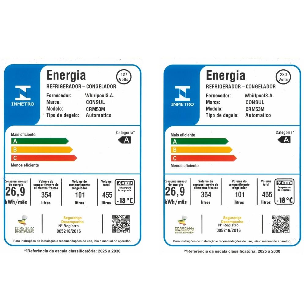 Geladeira Consul  Frost Free Duplex CRM53MB 455L - 4