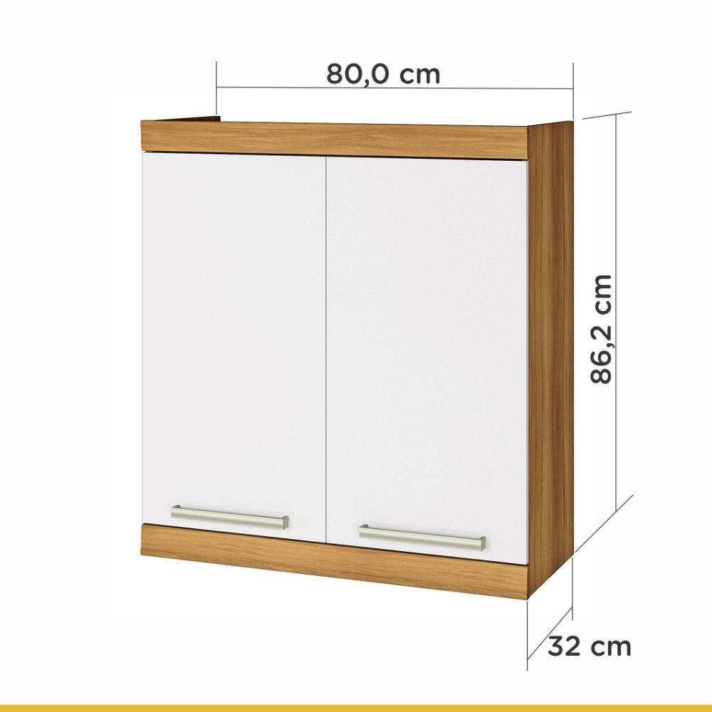 Armário Aéreo 2 Portas 1 Prateleira Burguesa Nesher - 2