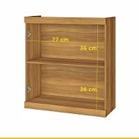 Armário Aéreo 2 Portas 1 Prateleira Burguesa Nesher - 3