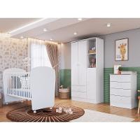 Quarto de Bebê Completo Berço Cômoda e Guarda Roupa Tedy Percasa - 1