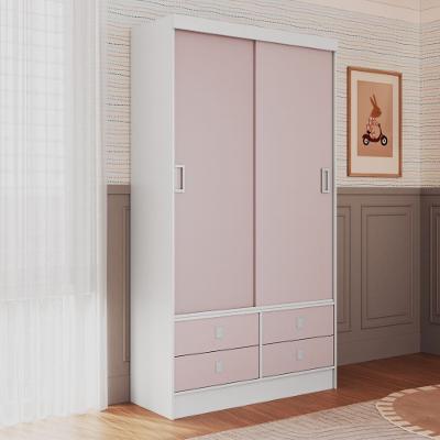 Guarda Roupa Infantil 2 Portas de Correr 4 Gavetas Sofia Percasa
