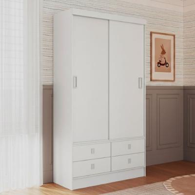 Guarda Roupa Infantil 2 Portas de Correr 4 Gavetas Sofia Percasa