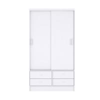 Guarda Roupa Infantil 2 Portas de Correr 4 Gavetas Sofia Percasa - 2