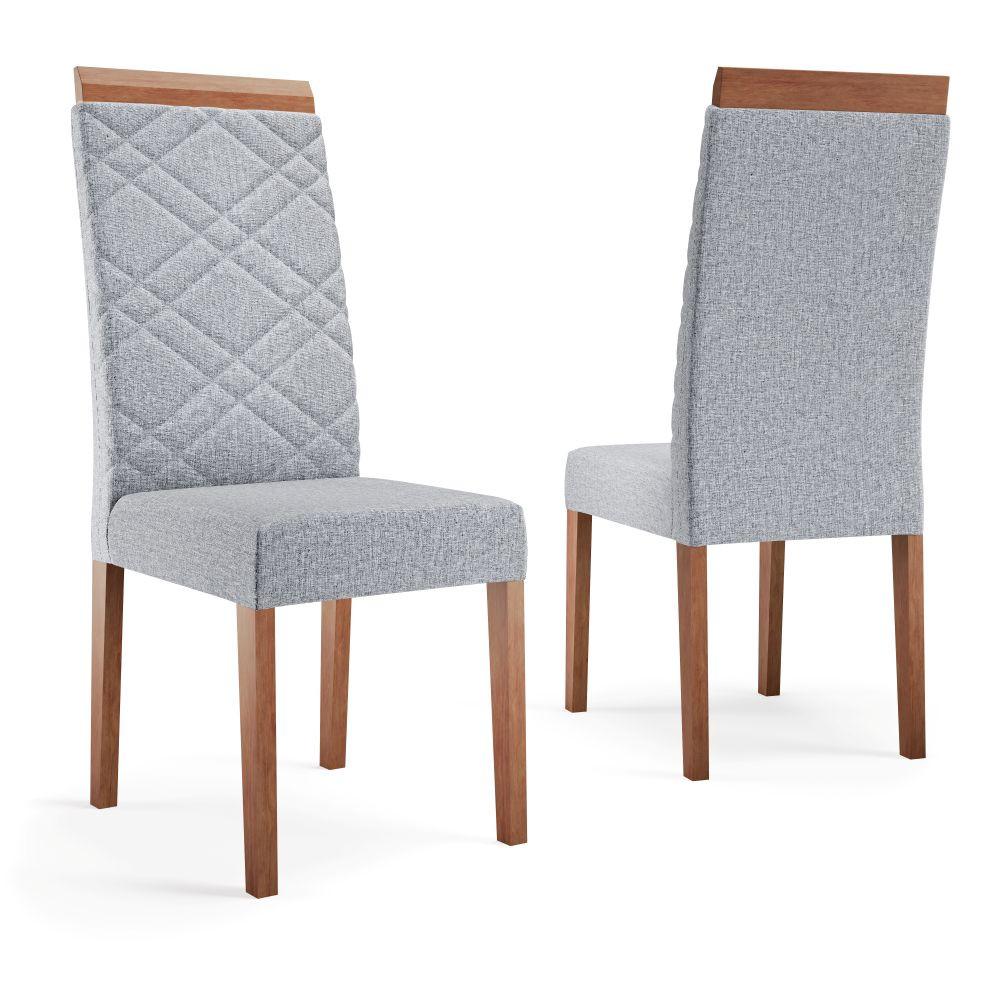 Conjunto Sala de Jantar Mesa Atlas 120cm Tampo Vidro com 4 Cadeiras Atlas Madetal - 3