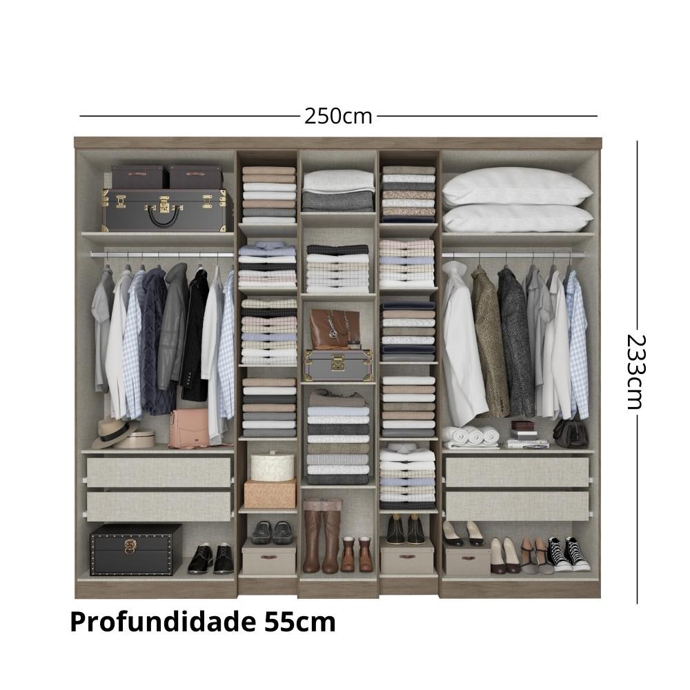 Guarda Roupa Casal 7 Portas Selecto Plus THB Móveis - 4