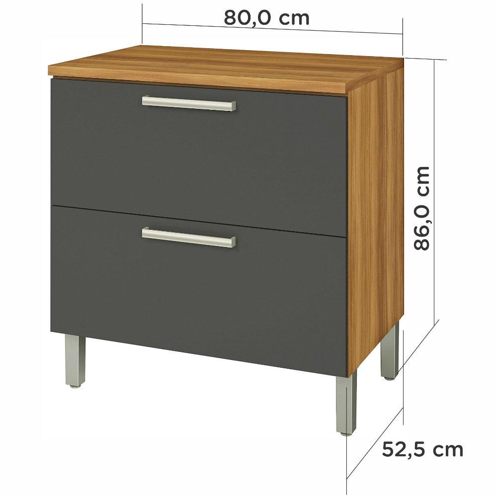 Balcão 1 Porta 1 Gaveta Burguesa Nesher - 3