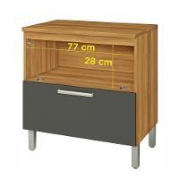 Balcão 1 Porta 1 Gaveta Burguesa Nesher - 2