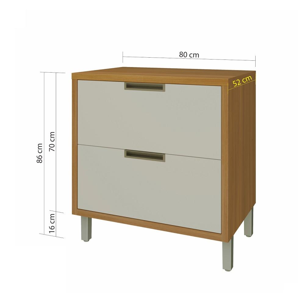 Balcão 1 Porta 1 Gaveta 80cm Imperatriz Nesher - 2