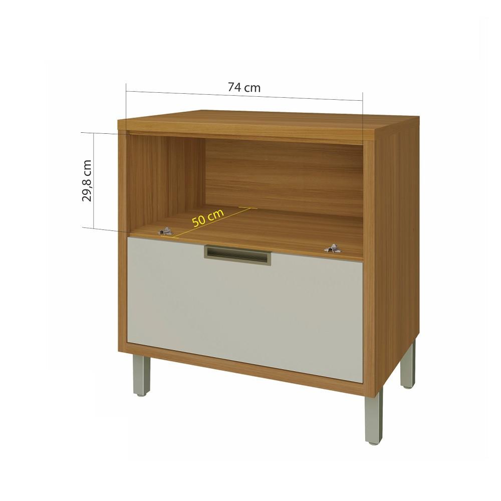 Balcão 1 Porta 1 Gaveta 80cm Imperatriz Nesher - 3