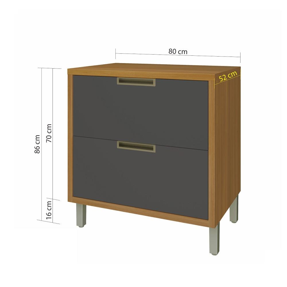 Balcão 1 Porta 1 Gaveta 80cm Imperatriz Nesher - 3