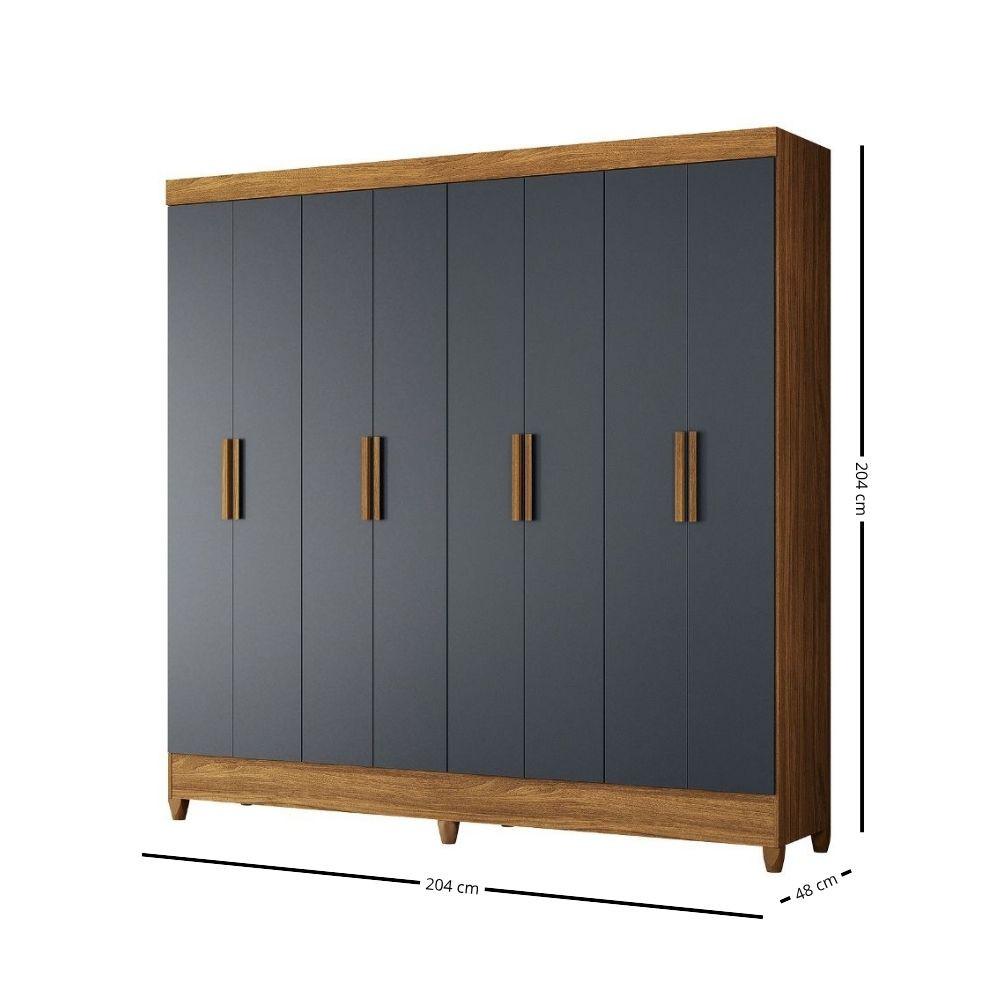 Guarda Roupa Casal 8 Portas com Pés Marabá Moval - 4