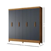 Guarda Roupa Casal 8 Portas com Pés Marabá Moval - 4
