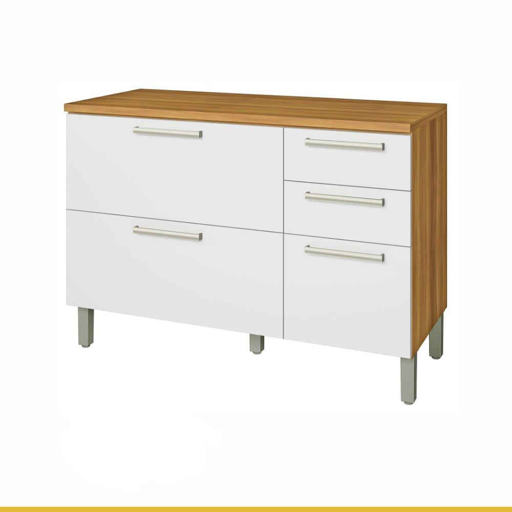 Balcão 2 Portas 3 Gavetas com Tampo Burguesa Nesher - 1