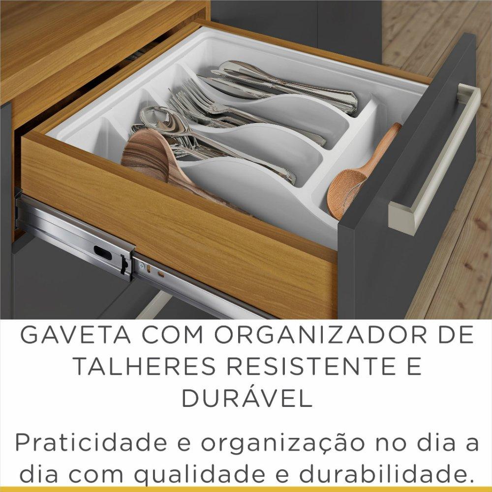 Balcão 2 Portas 3 Gavetas com Tampo Burguesa Nesher - 4