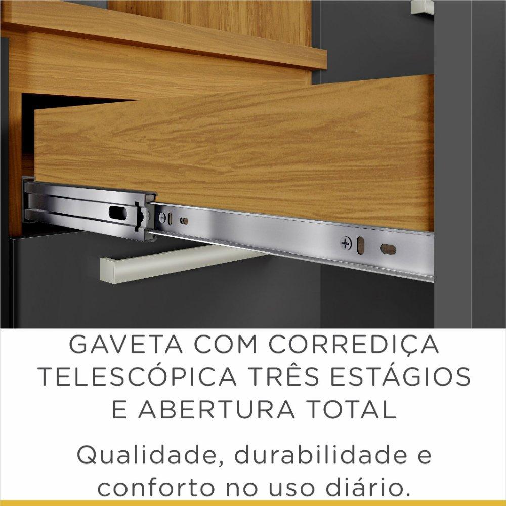 Balcão 2 Portas 3 Gavetas com Tampo Burguesa Nesher - 6