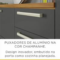 Balcão 2 Portas 3 Gavetas com Tampo Burguesa Nesher - 5