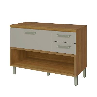 Balcão 1 Porta 2 Gavetas 120cm Tampo Princesa Nesher