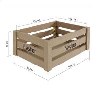 Balcão 1 Porta 2 Gavetas 120cm Tampo Princesa Nesher - 4