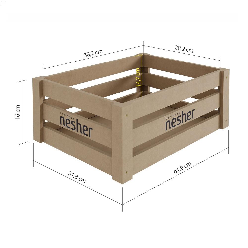 Balcão 1 Porta 2 Gavetas 120cm Tampo Princesa Nesher - 4