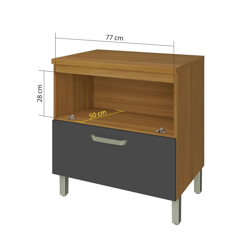 Balcão 1 Porta 1 Gaveta 80cm Princesa Nesher - 2