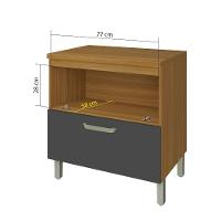 Balcão 1 Porta 1 Gaveta 80cm Princesa Nesher - 2