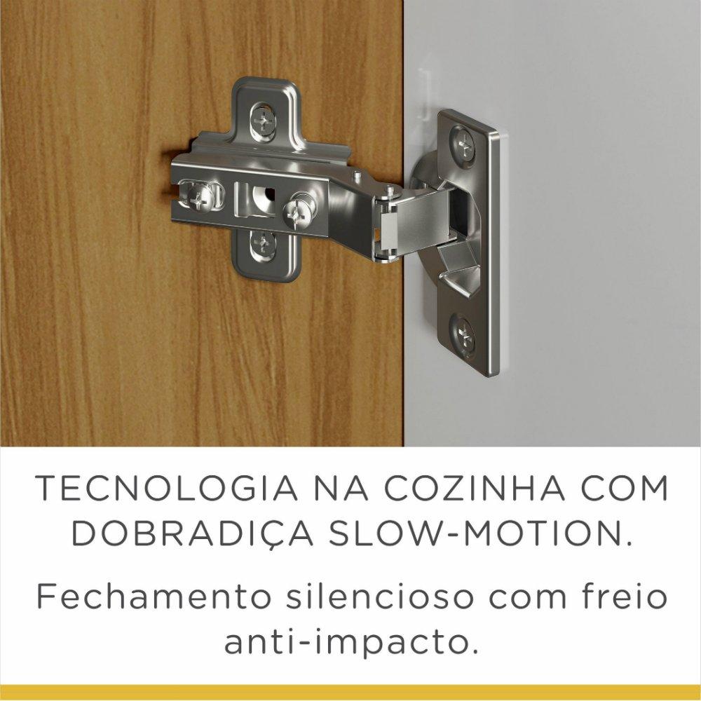 Armário Aéreo 2 Portas com Nichos e Adega Burguesa Nesher - 4