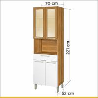 Paneleiro 4 Portas 1 Gaveta Burguesa Nesher - 3