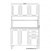 Cozinha Compacta 6 Portas 2 Gavetas com Tampo Liz Telasul