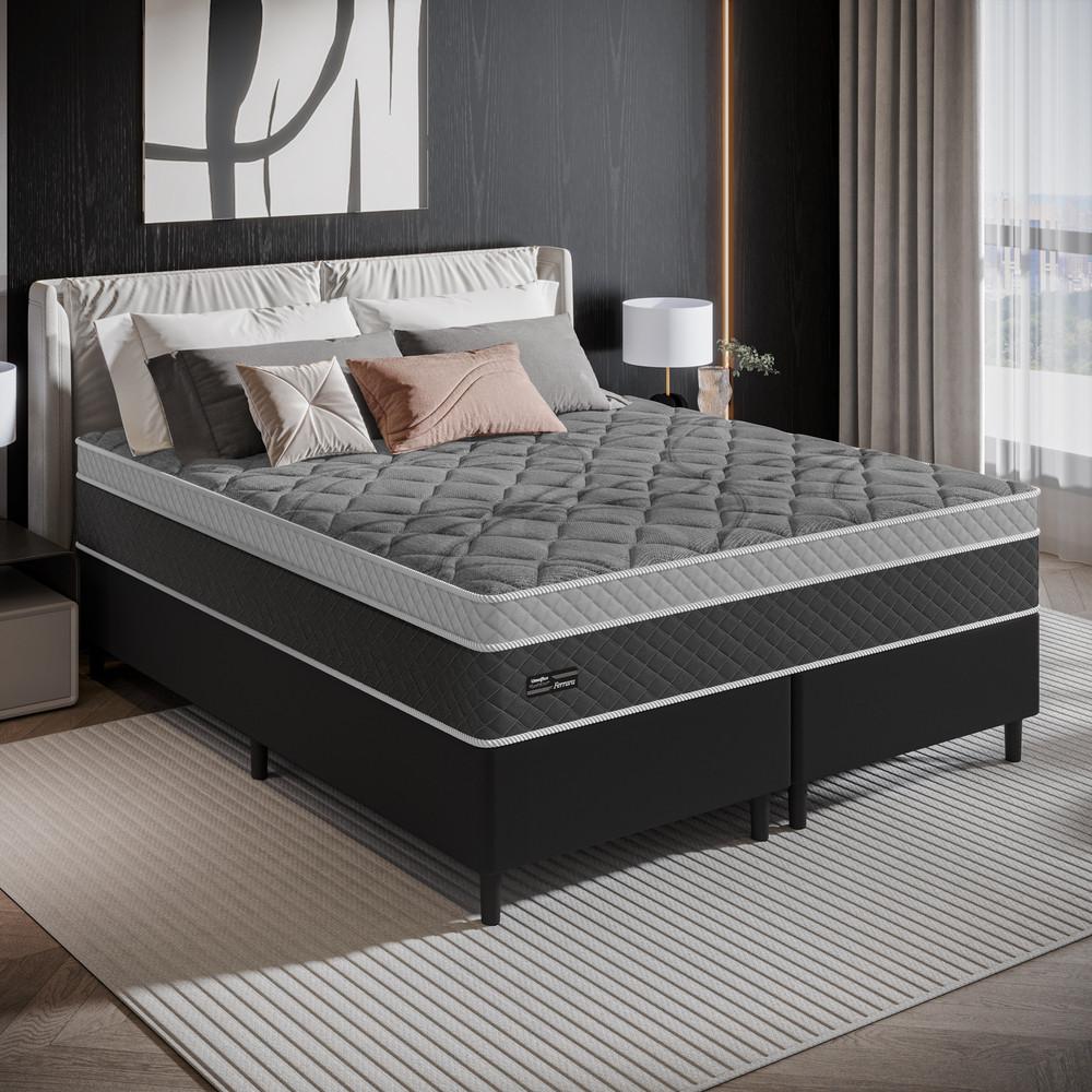 Cama Box Queen 158cm Molas Ensacadas Ferrara Umaflex Base 2CEN - 1