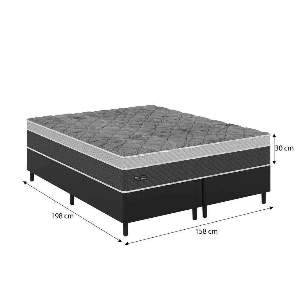 Cama Box Queen 158cm Molas Ensacadas Ferrara Umaflex Base 2CEN - 4